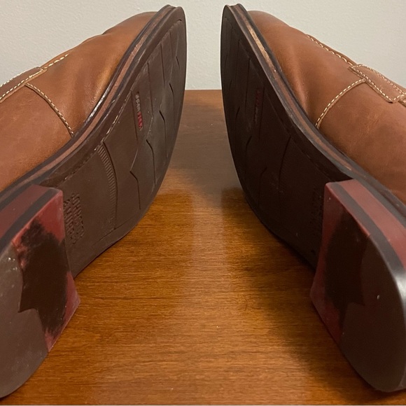 Johnston Murphy Mens Sheep Skin Shoes Brown Leather Loafers 11.5 M - Picture 3 of 4